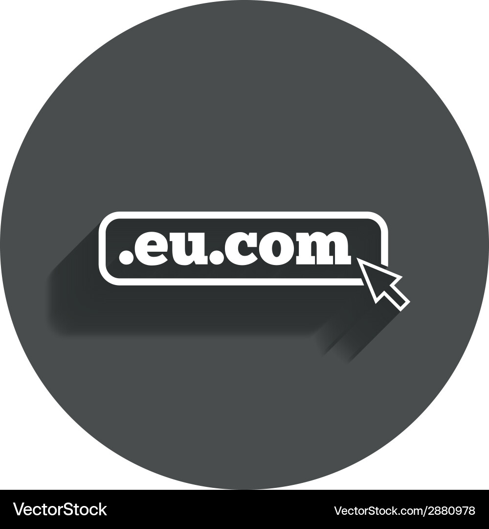 Domain eucom sign icon internet subdomain vector image