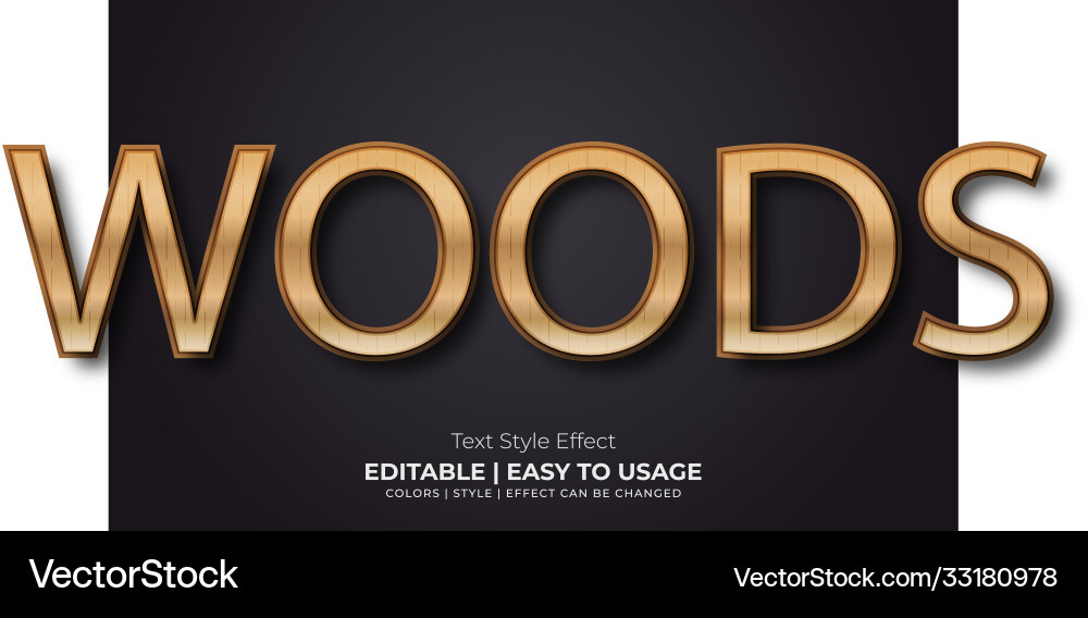 Editable text style effect typography template Editable text style effect typography template vector image