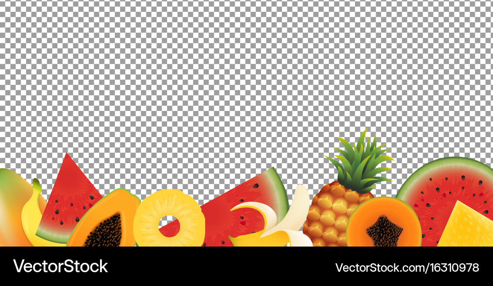 Fruits frame Royalty Free Vector Image - VectorStock