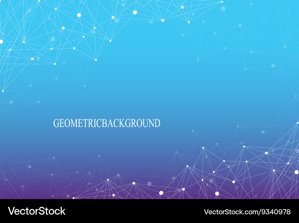 Geometric abstract background with connected line Vector Image