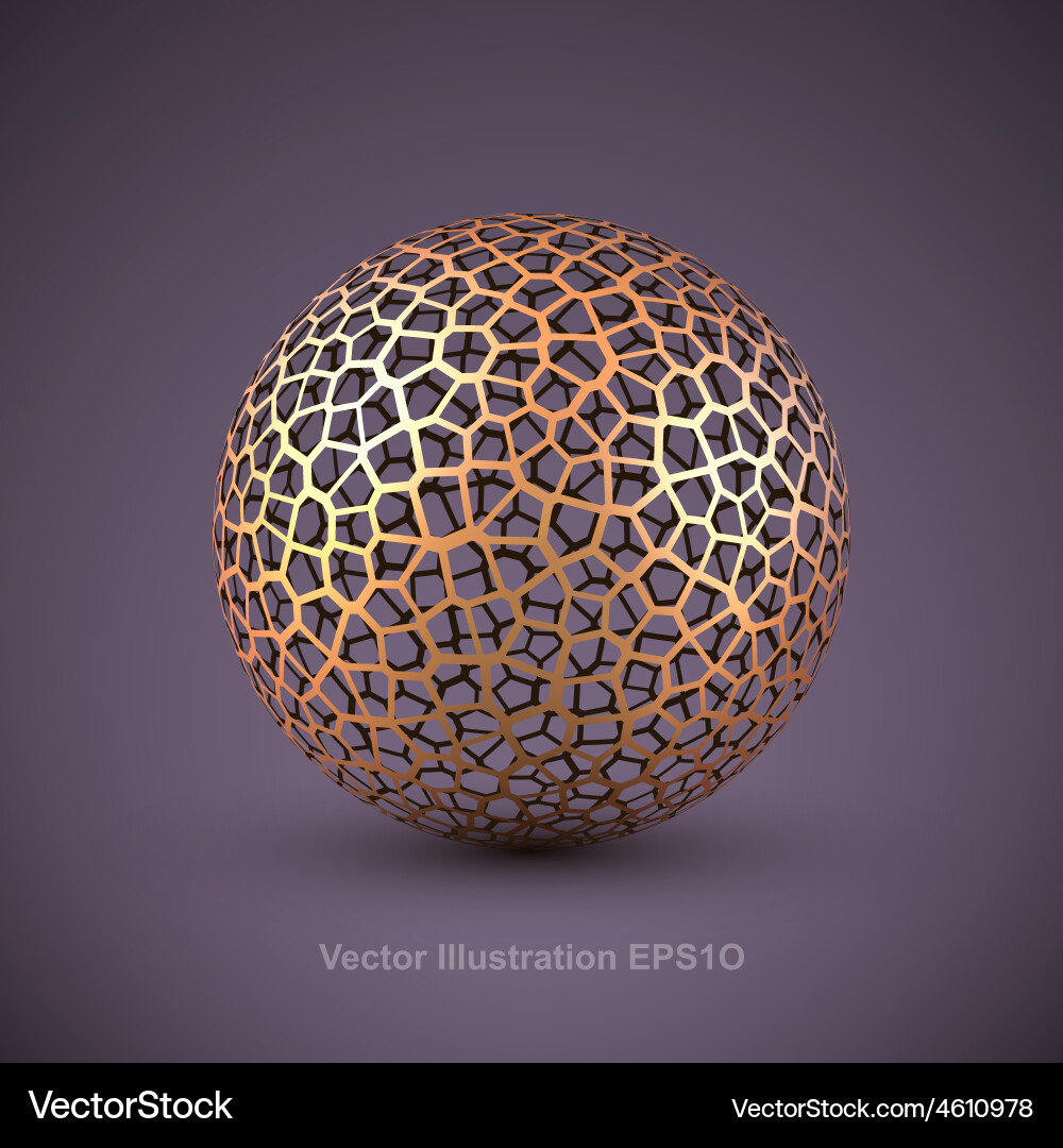 Geometric Wireframe Sphere – Royalty-Free Vector | VectorStock
