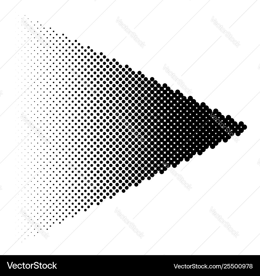 Halftone Arrow with Gradient Effect vector image