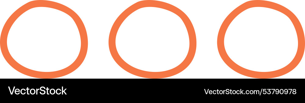 Handdrawn circles progress indicator vector image