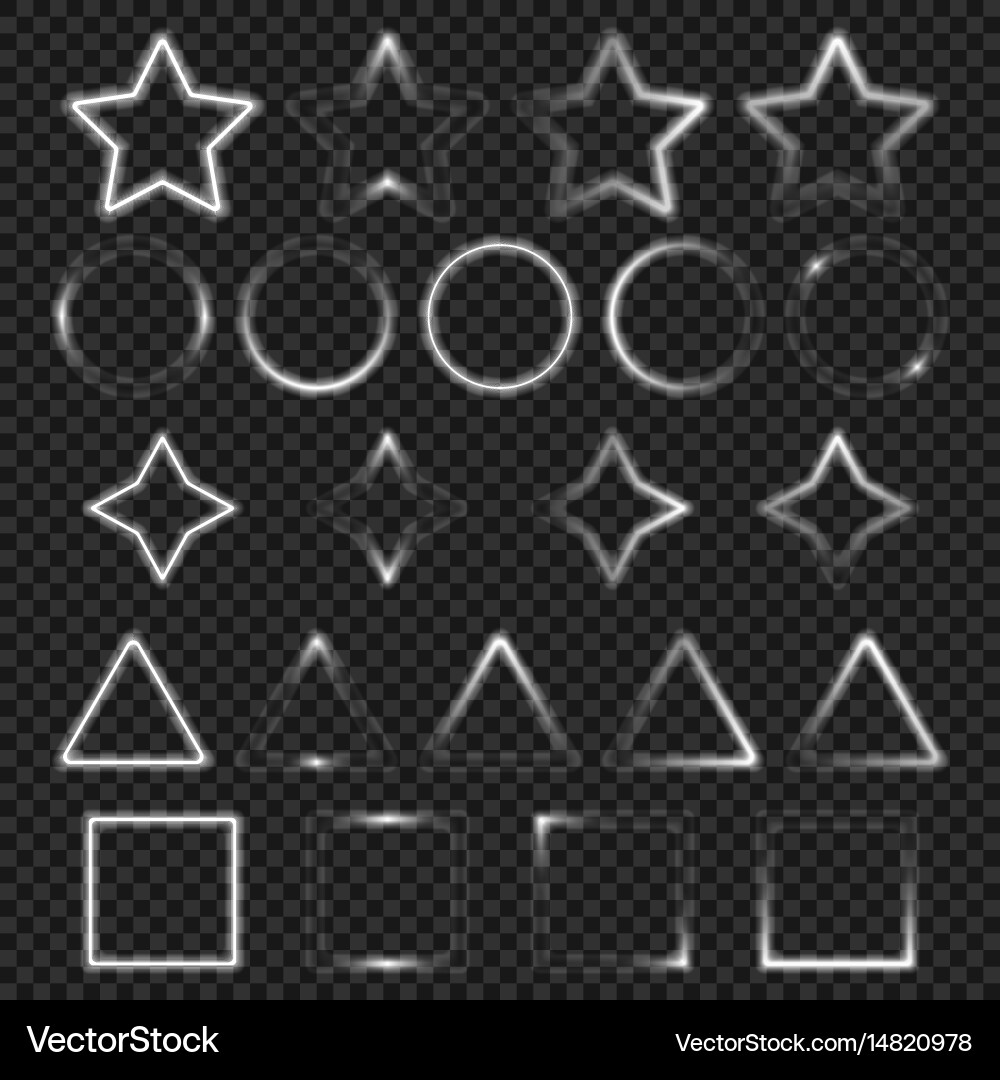 Light geometry objects set for your design Vector Image