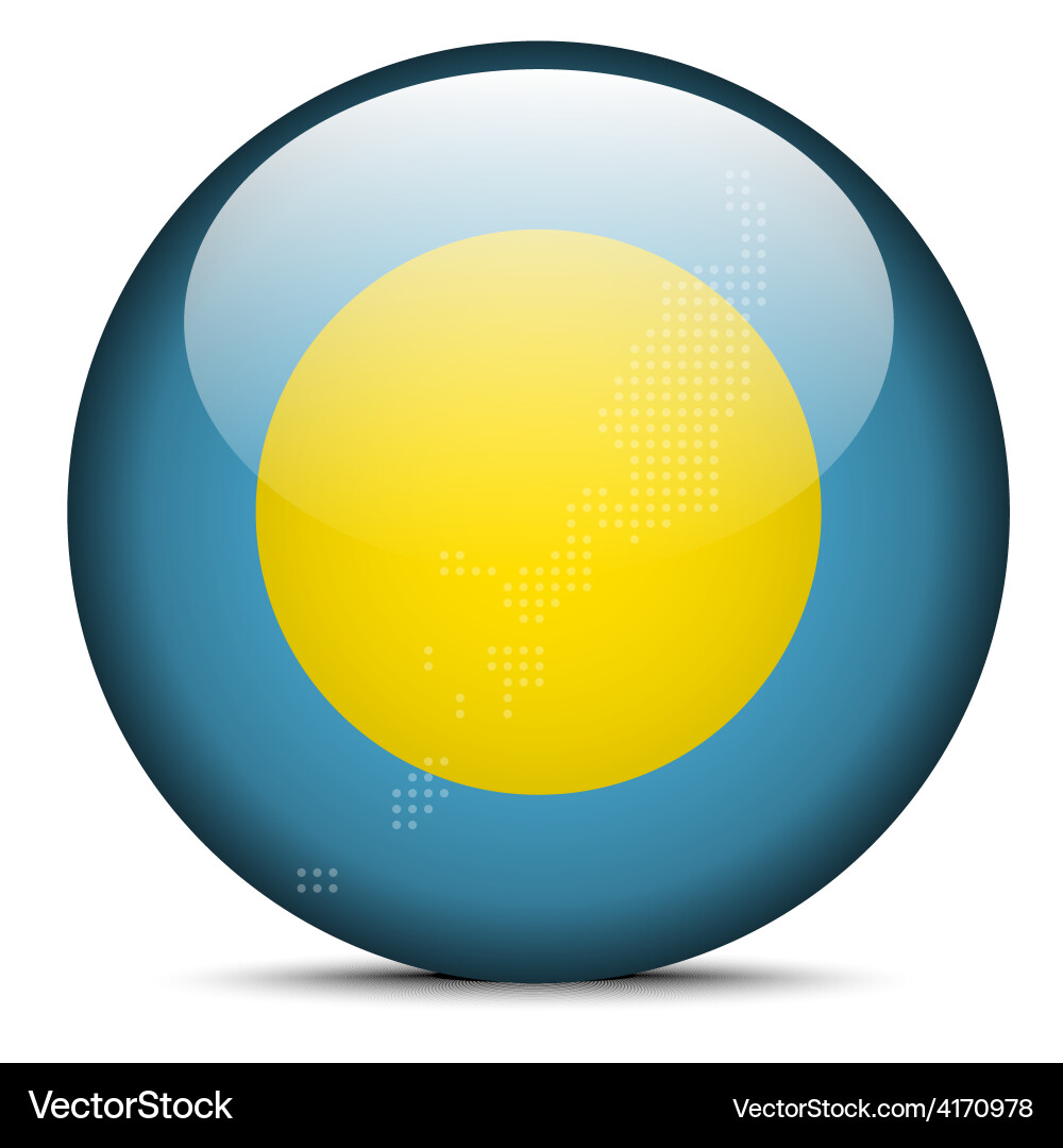 Map with dot pattern on flag button of republic Vector Image