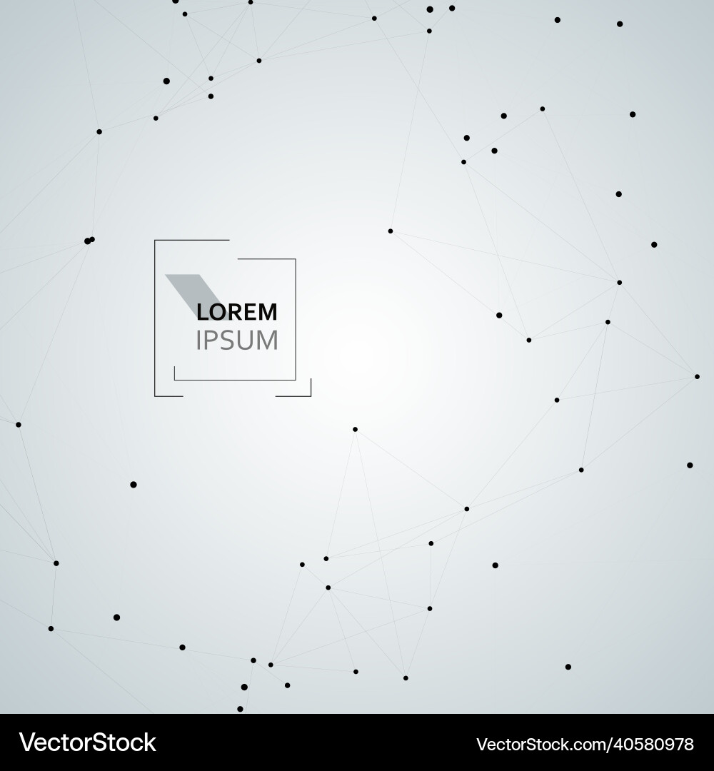 Network dots in line art style pattern Network dots in line art style pattern vector image