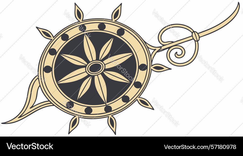 Ornamental turtle with intricate shell patterns vector image