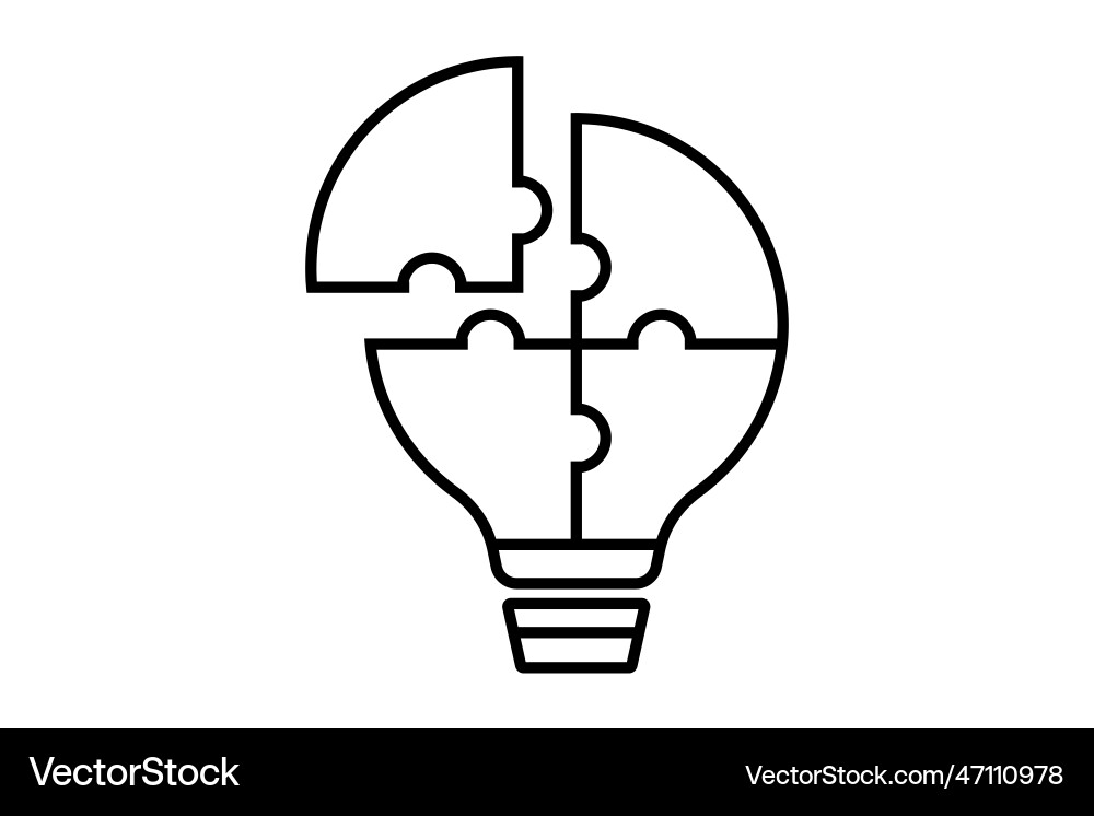 Problem solving icon light bulb Problem solving icon light bulb vector image