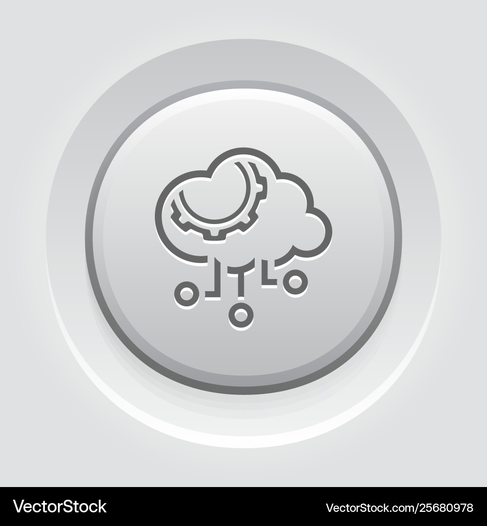 Simple cloud processing icon Vector Image