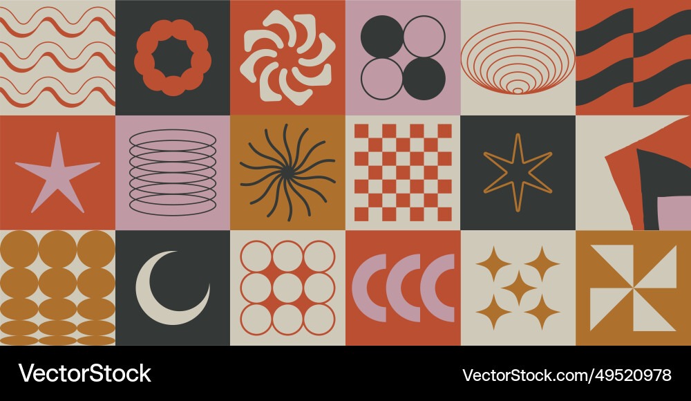 Simple geometric abstract pattern swiss design Vector Image