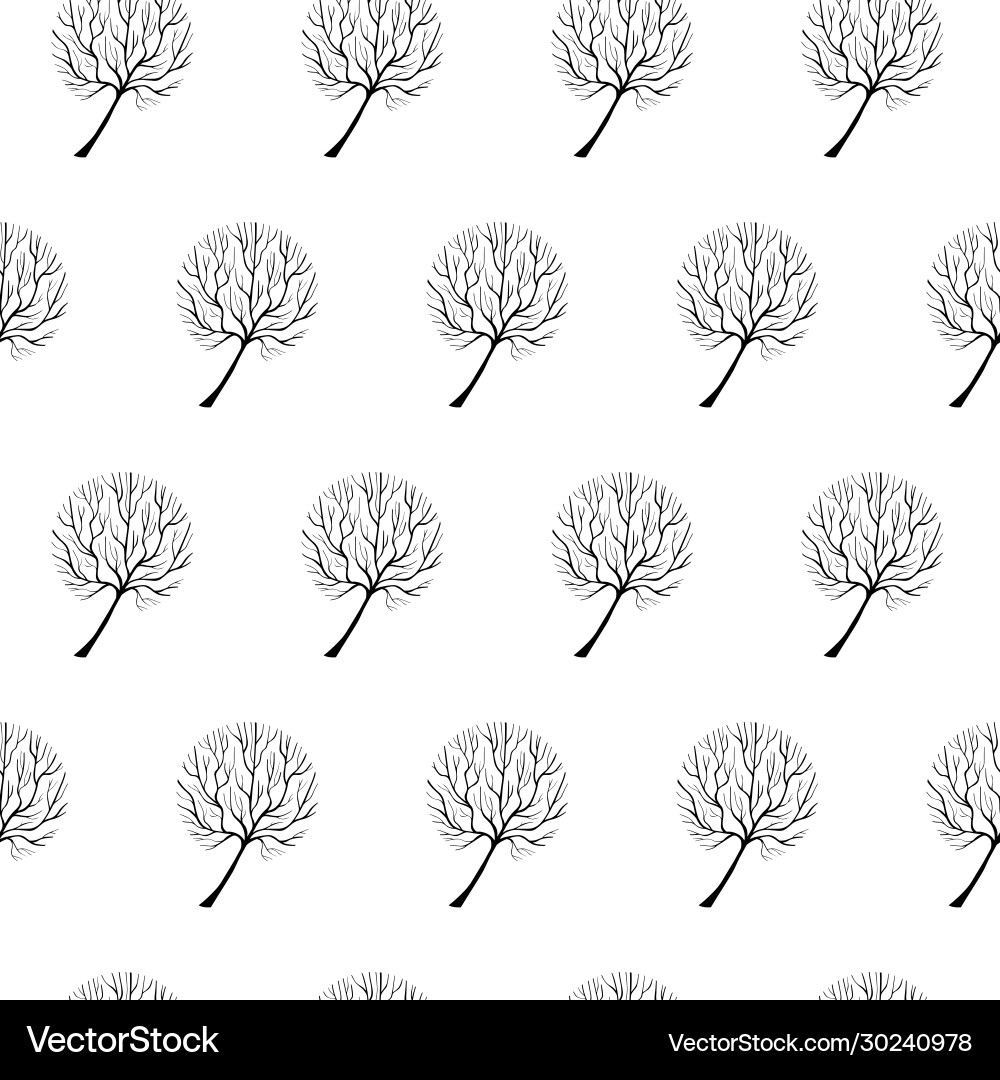 Tree hand drawn patterns uneven-04 Tree hand drawn patterns uneven-04 vector image