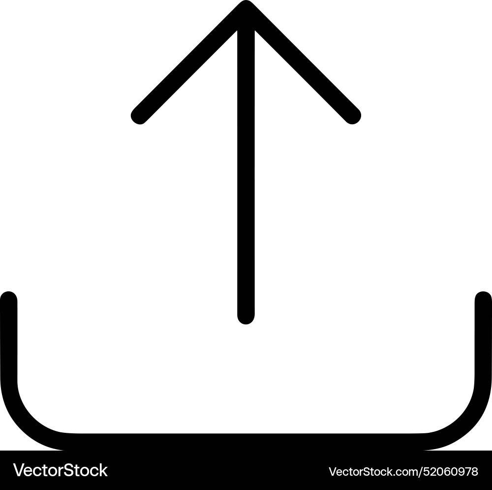 Upload outline icon symbol image Upload outline icon symbol image Vector Image