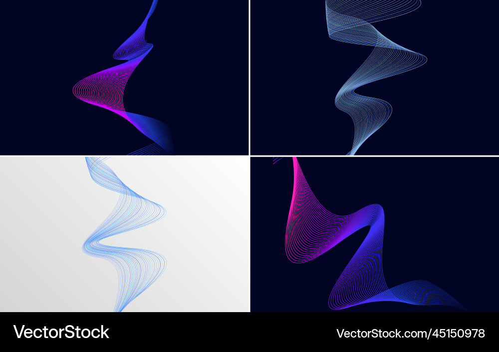 Wave curve abstract backgrounds Vector Image