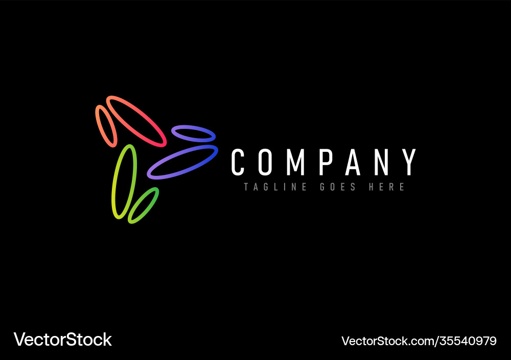 Abstract modern logo design based from circular vector image