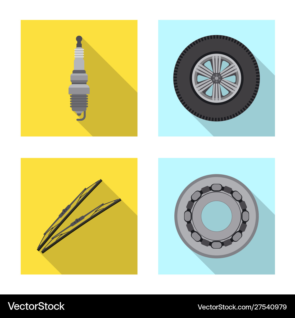 Auto and part icon set Vector Image