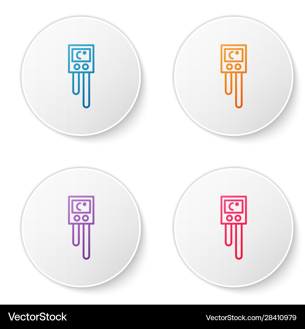 Color line temperature and humidity sensor icon Vector Image