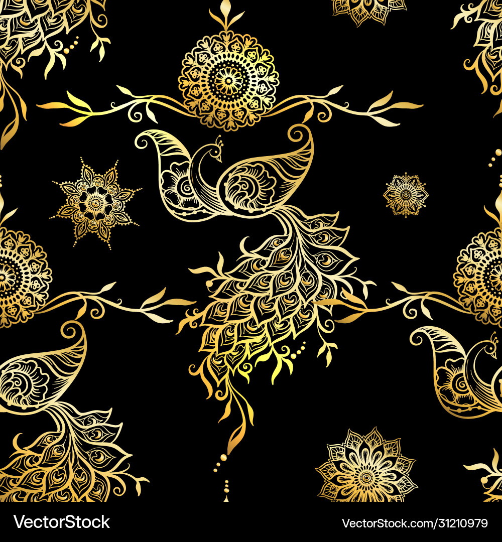 Eastern ethnic style mehendi traditional indian Eastern ethnic style mehendi traditional indian vector image