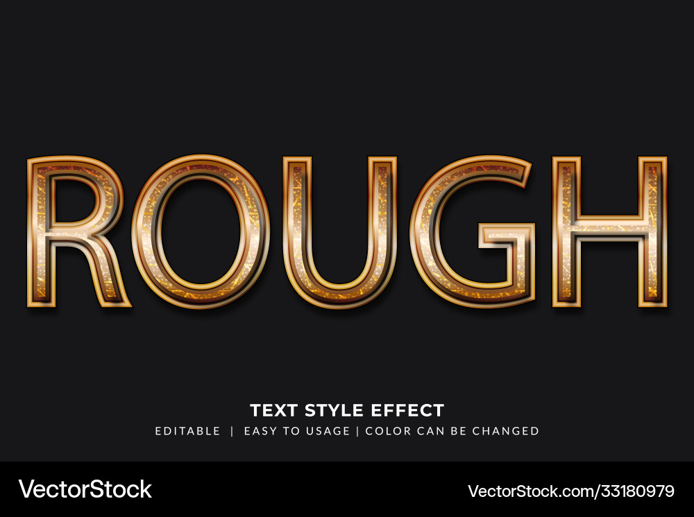 Editable text style effect typography template Editable text style effect typography template vector image