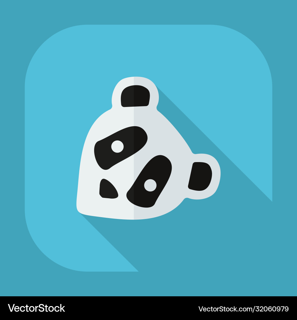 Flat modern design with shadow icons pandas Flat modern design with shadow icons pandas Vector Image