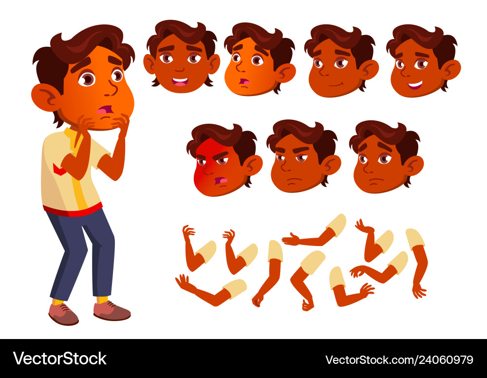 Indian boy child kid teen smile cute Indian boy child kid teen smile cute vector image
