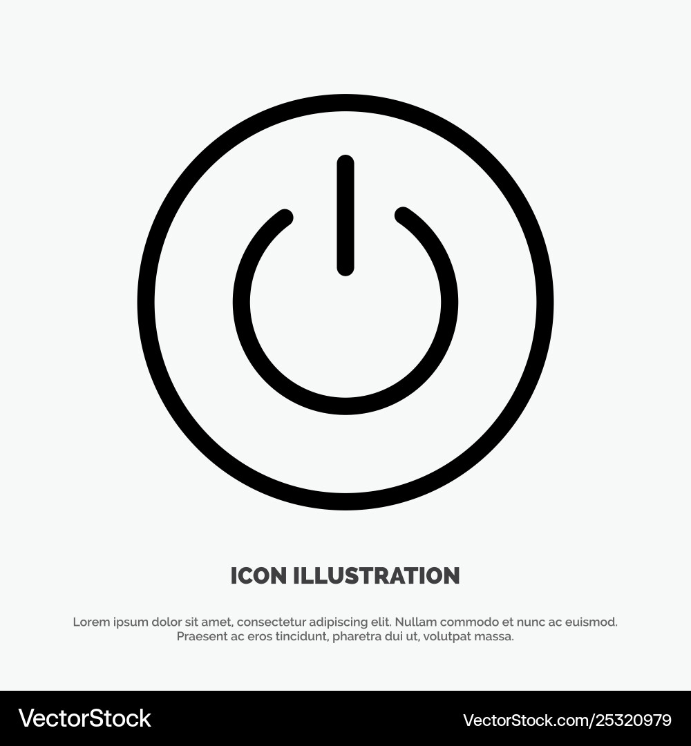 Interface on power ui user line icon Interface on power ui user line icon vector image