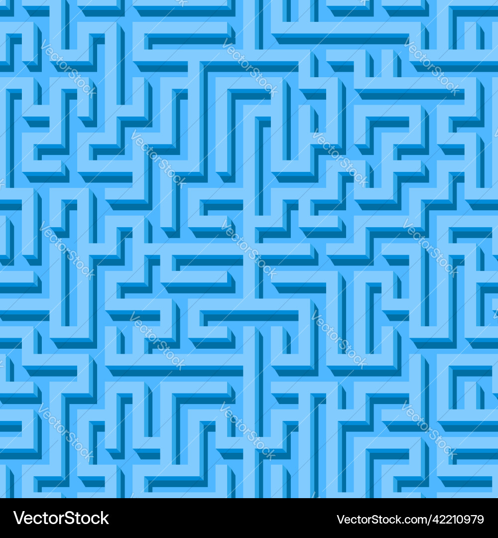Maze seamless pattern with endless tiled labyrinth Maze seamless pattern with endless tiled labyrinth vector image