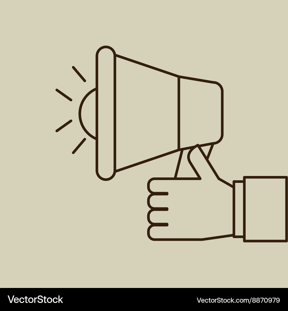 Message with megafono design vector image