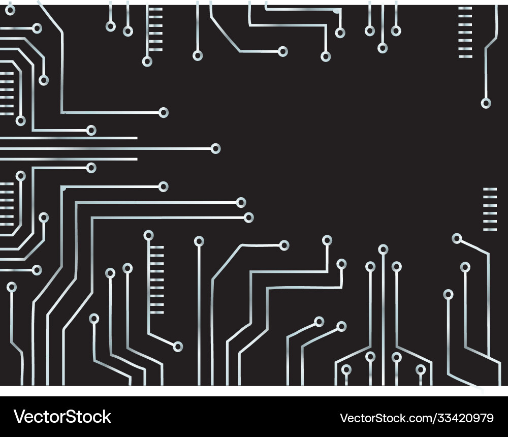 Microchip line technology background Microchip line technology background vector image