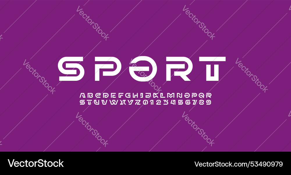 Modern font alphabet from segment line Modern font alphabet from segment line vector image