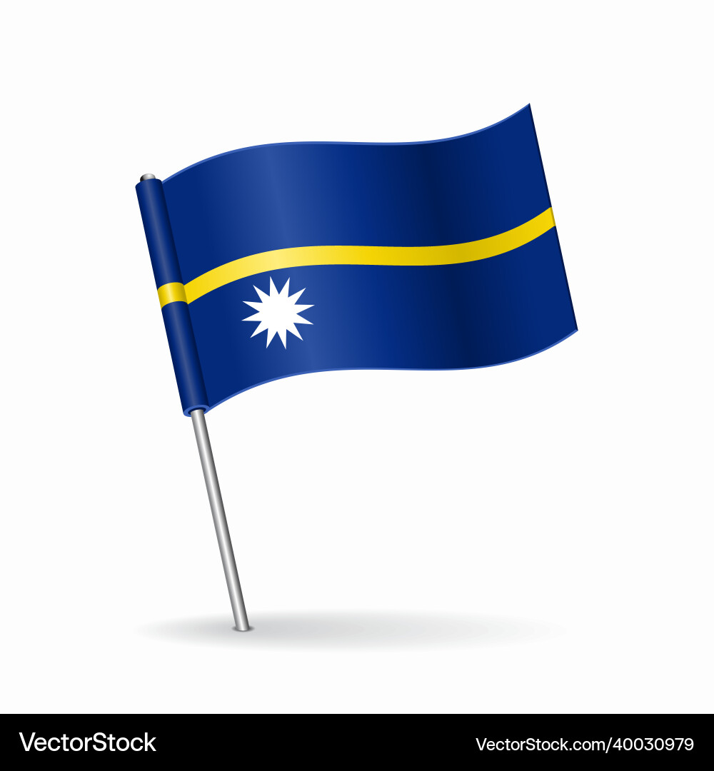 Nauru Flag Pointer Map vector image