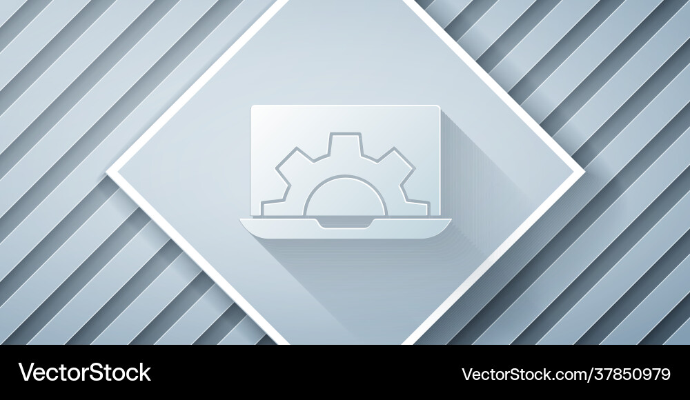 Paper cut software web development programming Paper cut software web development programming vector image