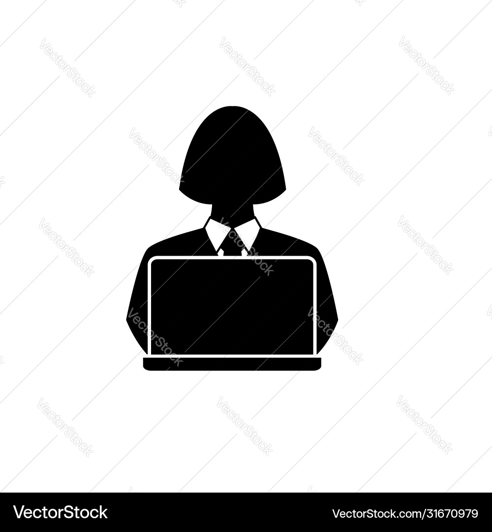 Person with laptop blogger programmer user Person with laptop blogger programmer user vector image