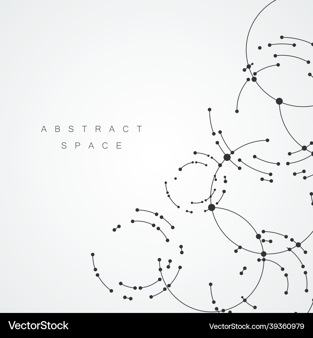 Points connecting circles background Points connecting circles background vector image