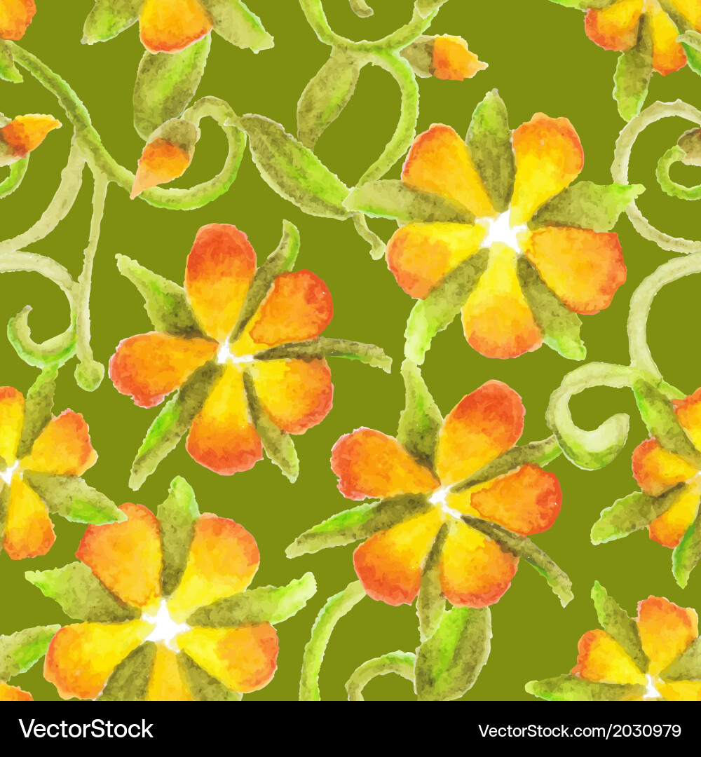 Seamless pattern - simple flower background Vector Image