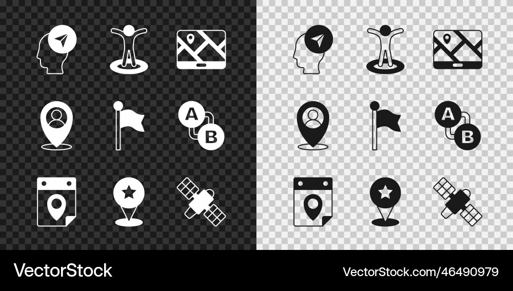 Set location with person city map navigation Set location with person city map navigation vector image