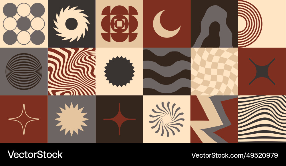 Simple geometric abstract pattern swiss design vector image