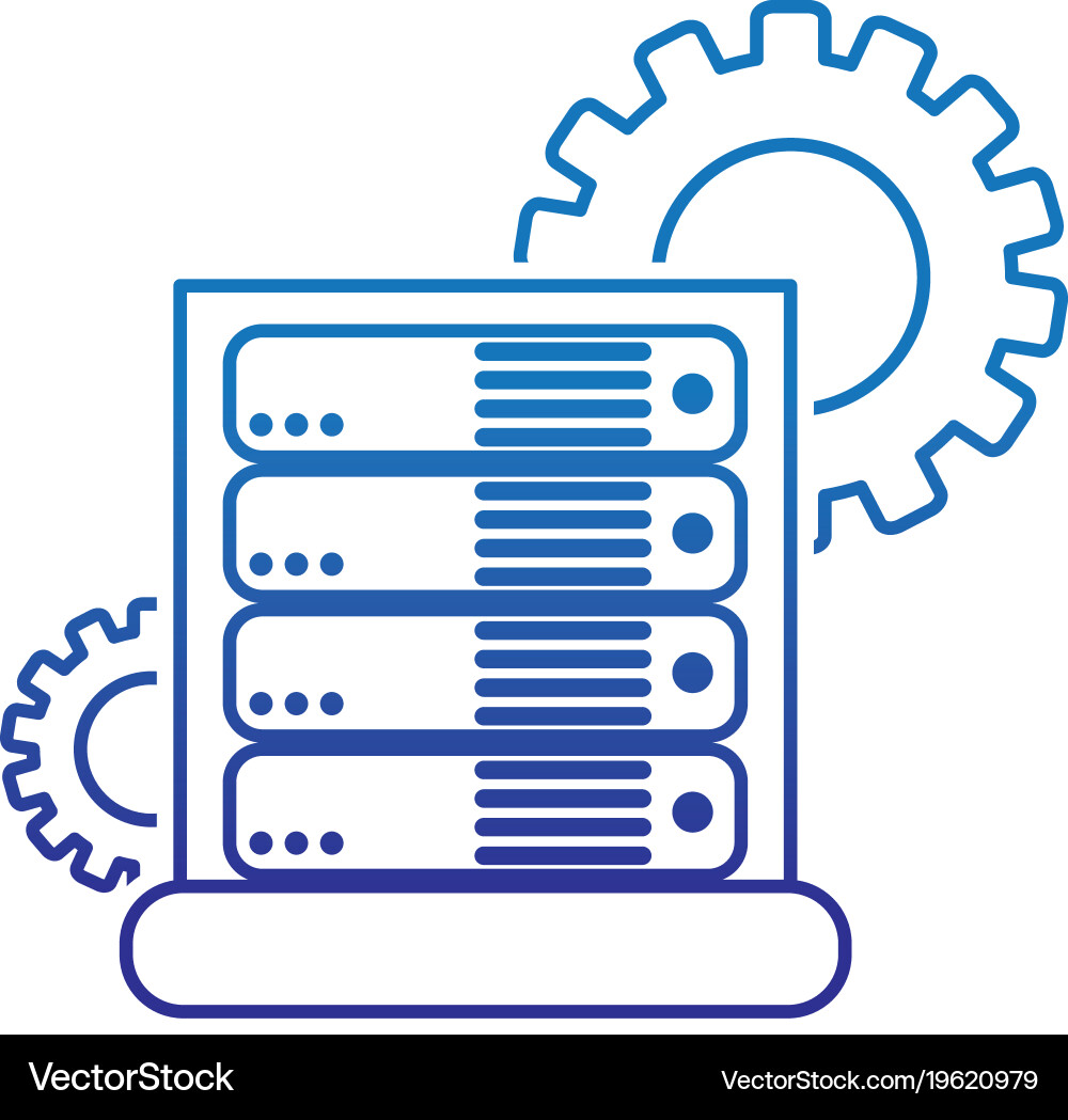 Web hosting design vector image