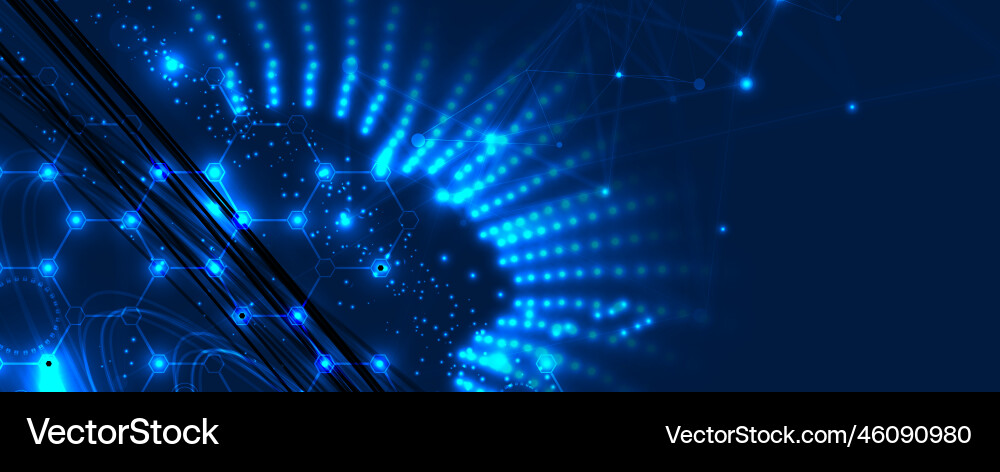 Artificial intelligence technology web background Artificial intelligence technology web background vector image