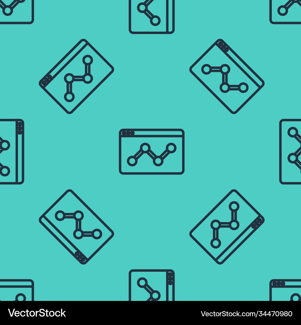 Black line web analytics information Black line web analytics information Vector Image