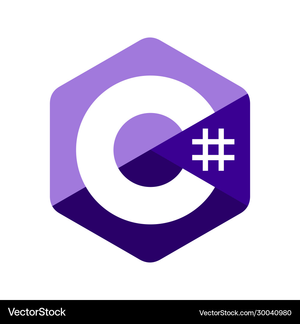 C scharfe Programmiersprache Emblem C scharfe Programmiersprache Emblem vektorbild
