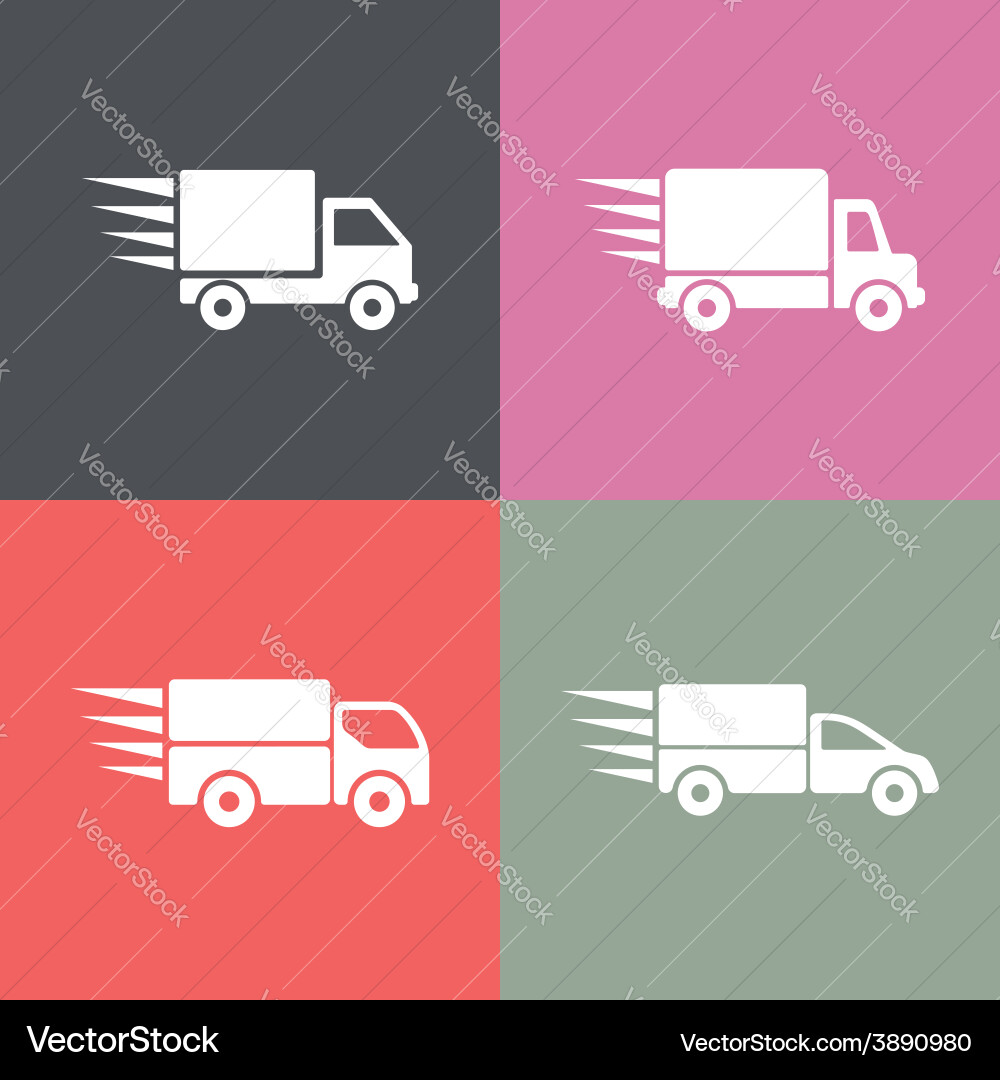 Delivery trucks Royalty Free Vector Image - VectorStock