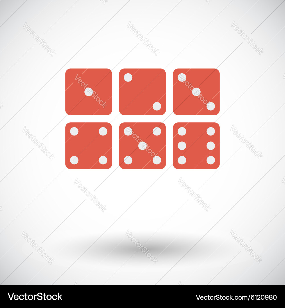 Dice Roll Icon - Craps Game vector image