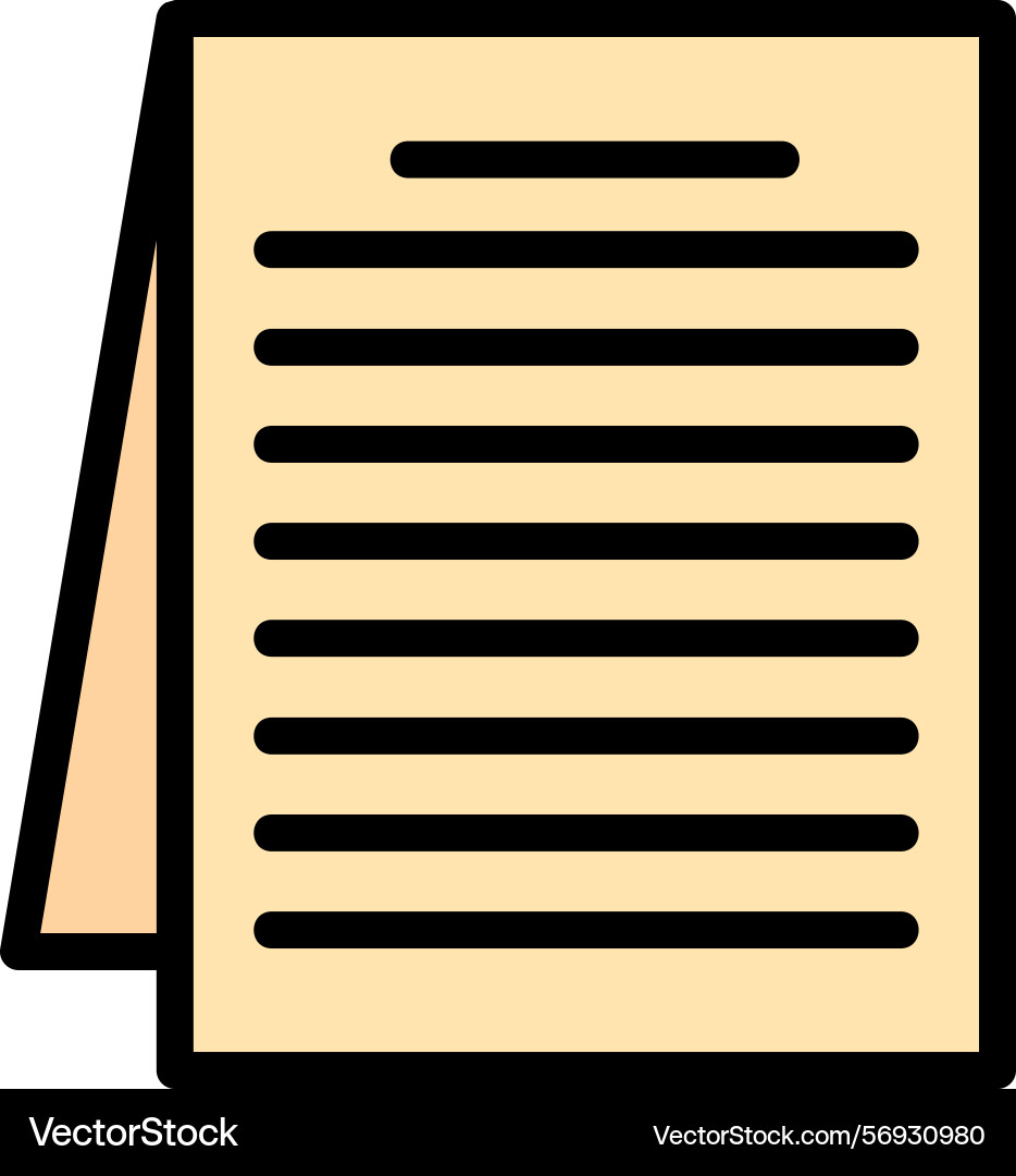 Document line filled style icon design vector image