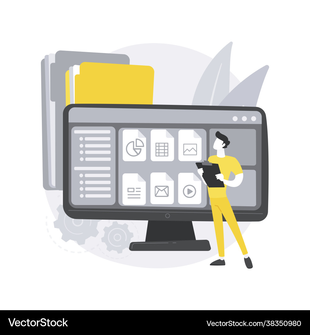 Document management soft abstract concept Document management soft abstract concept vector image