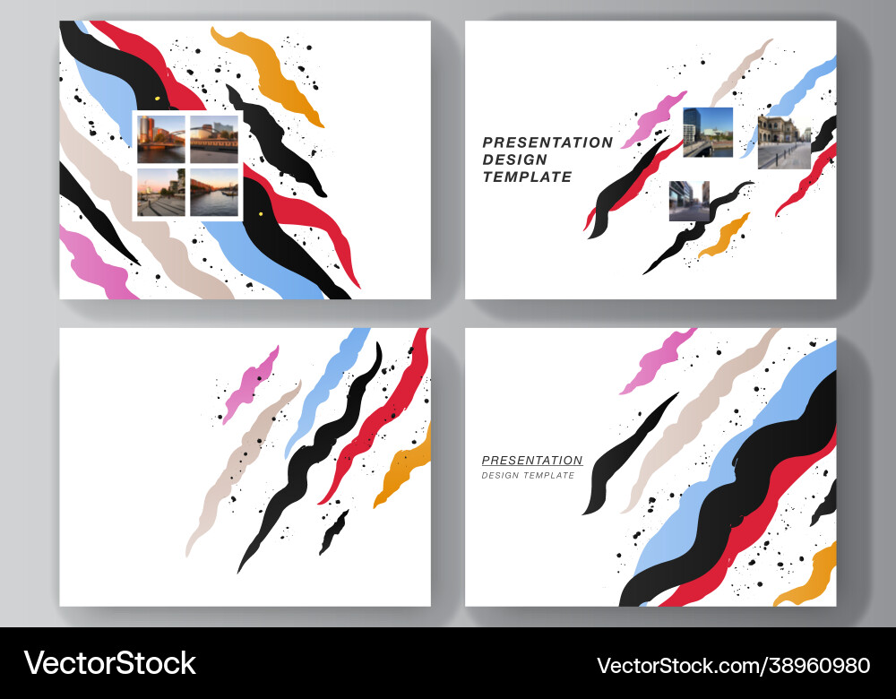 Layout presentation slides design vector image