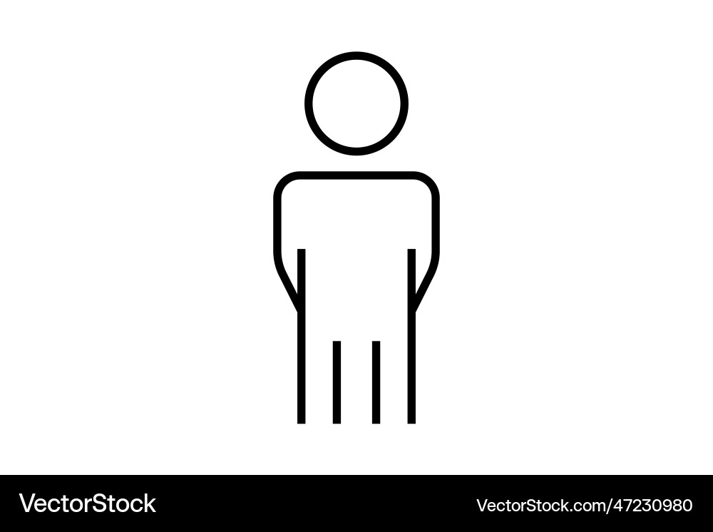 Man icon line style design simple Man icon line style design simple vector image