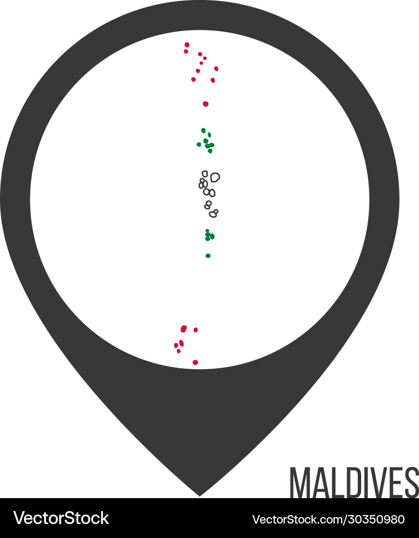 Map pointers with contry maldives flag Map pointers with contry maldives flag Vector Image