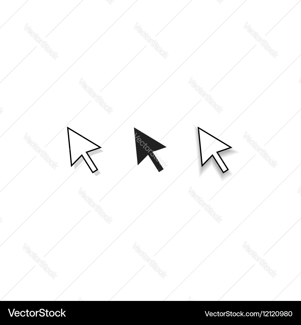 Mouse Cursor Arrows Pointer Icons vector image