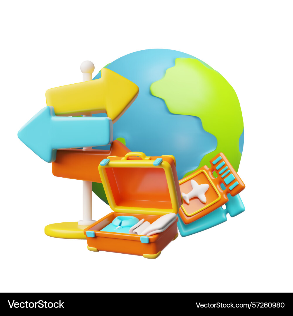 Open suitcase with packed clothes arrows pointers Vector Image