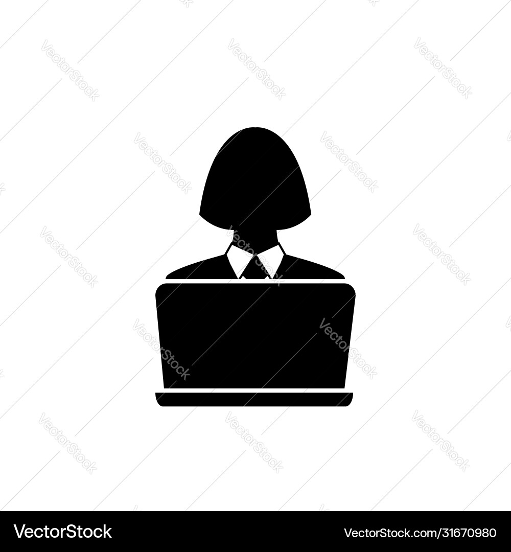 Person with laptop blogger programmer user Person with laptop blogger programmer user Vector Image